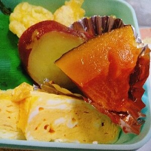 椎茸の戻し汁入りカボチャの煮物。